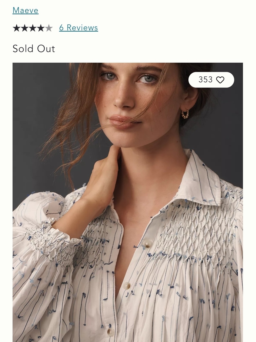 Anthropologie Mini Button Down Dress